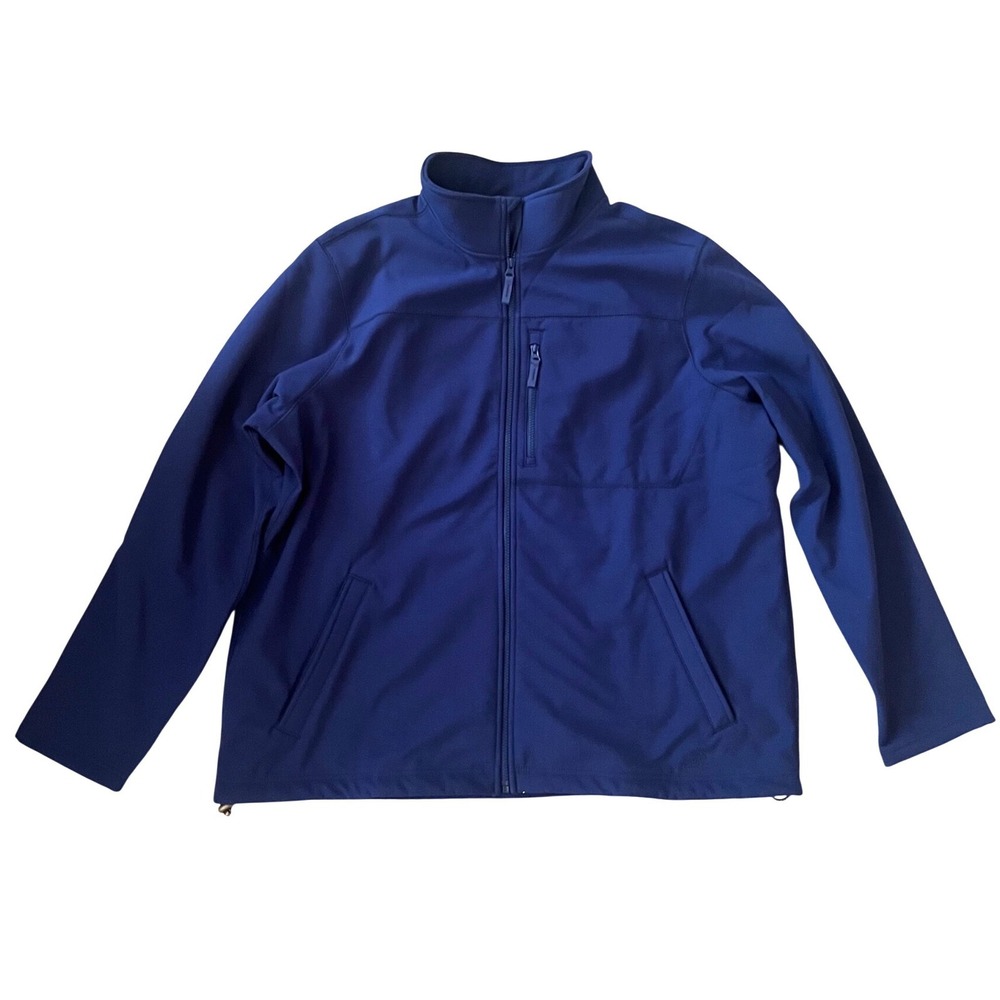 L.L. Bean NWT Men's Windproof Softshell Jacket Night Blue‎ Full Zip- Size XXXL